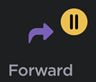 Forward icon with pause symbol