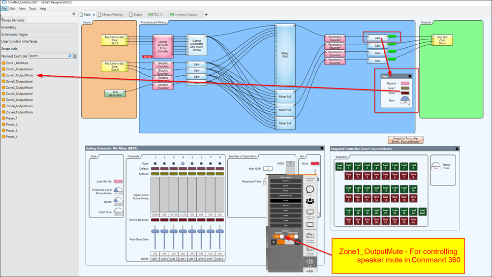 Advanced QSYS Audio Settings