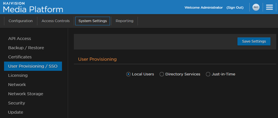 User Provisioning