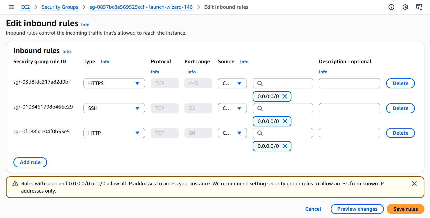 Inbound Rules