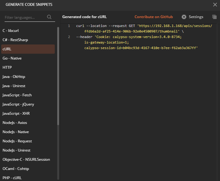 cURL Example