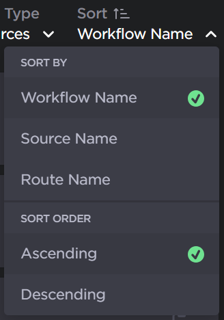 Workflow Type dropdown