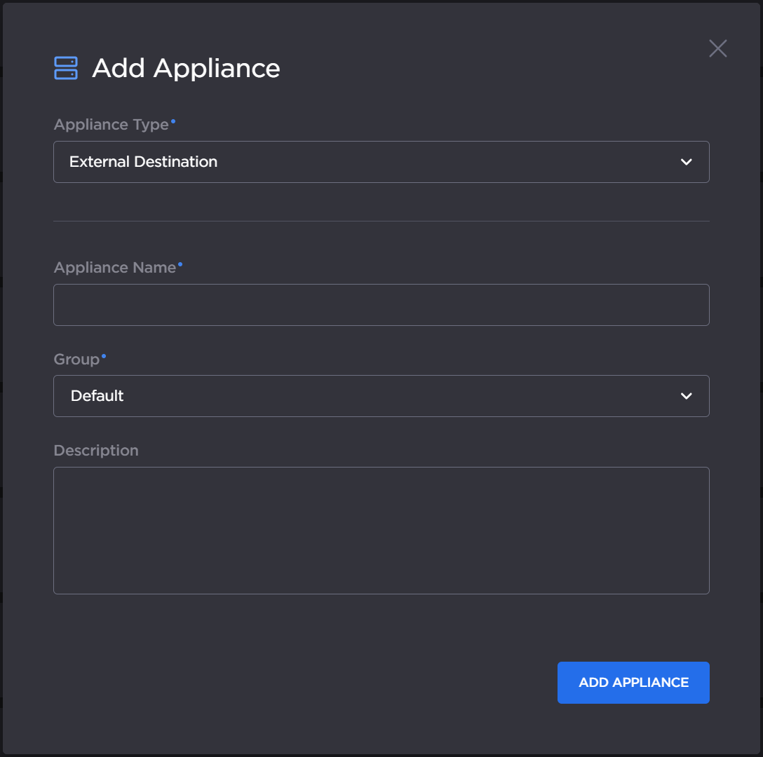 Add External Destination