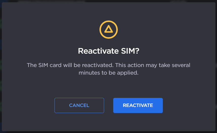 Reactivate SIM