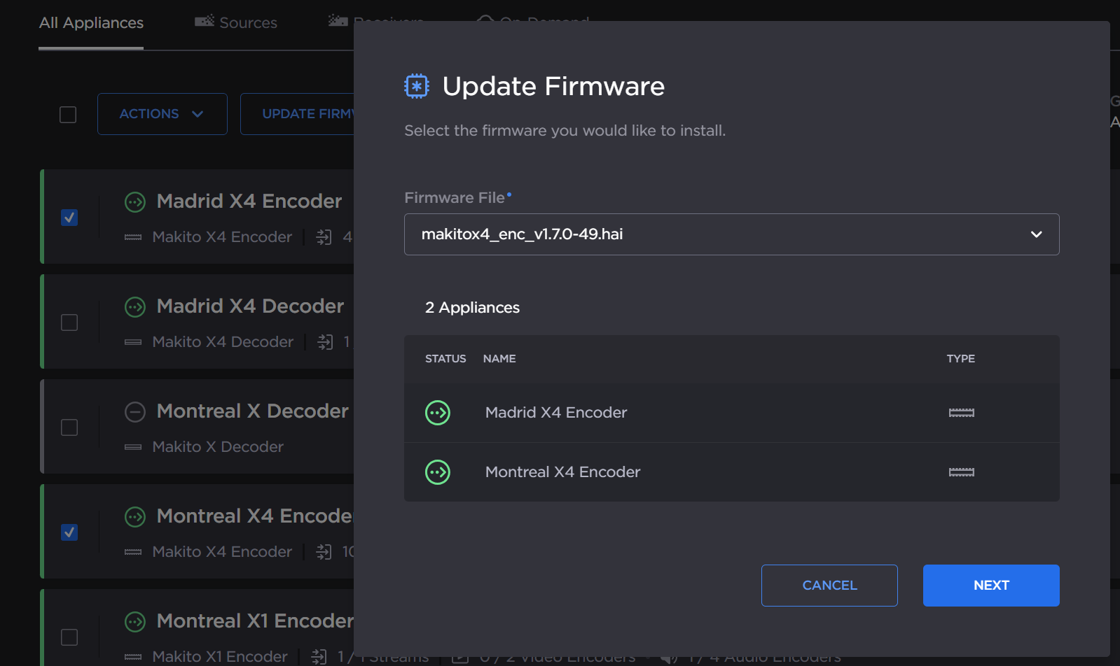 Update Firmware Multiple