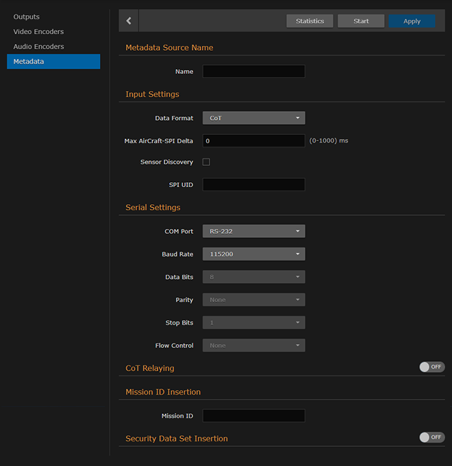 Serial CoT Metadata Source