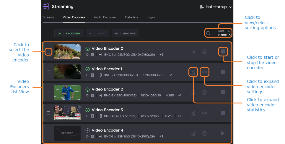 Configuring Video Encoders