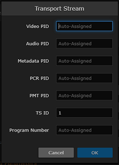 Transport Stream Settings