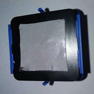 Thermal pad centered onto heat sink