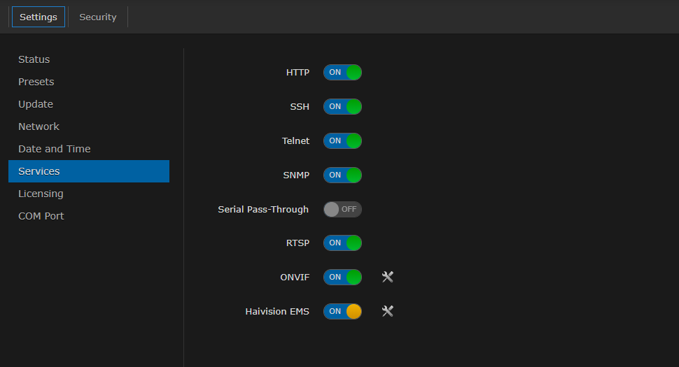 Services Page (Makito X4 Rugged)