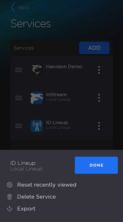 Lineup Options