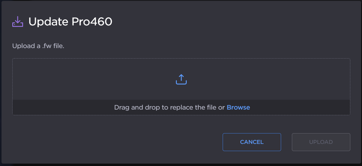 Upload dialog