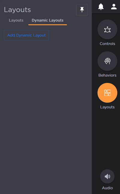 Dynamic Layouts tab on the Layouts side panel