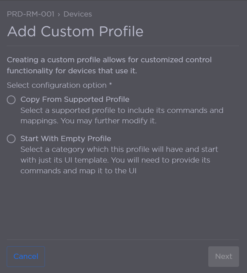 Add Custom Profile Configuration Options