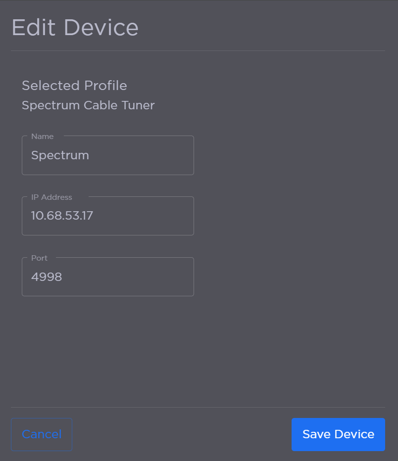 Device Info Fields