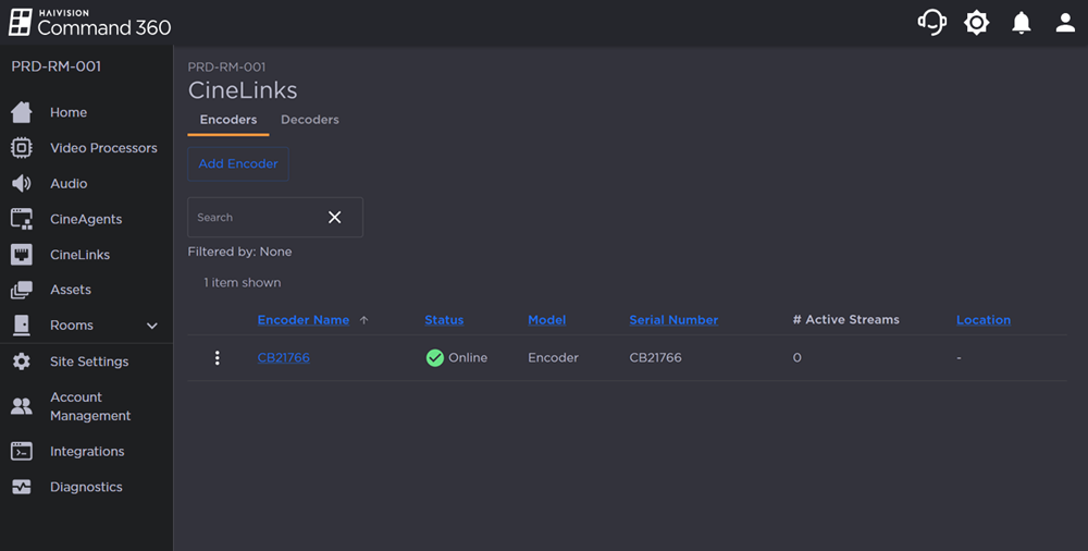 CineLinks Management Page