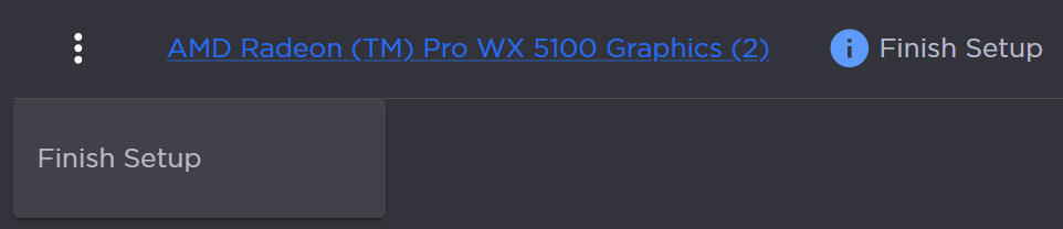 Video Card Finish Setup Option