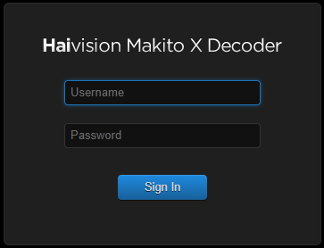 MXD Login Screen