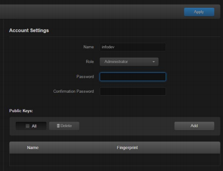 Account Settings Page