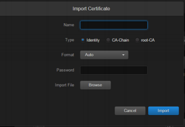 Import Certificate Dialog