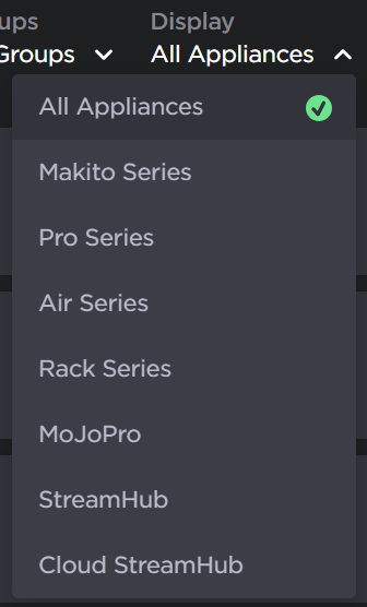 Display dropdown