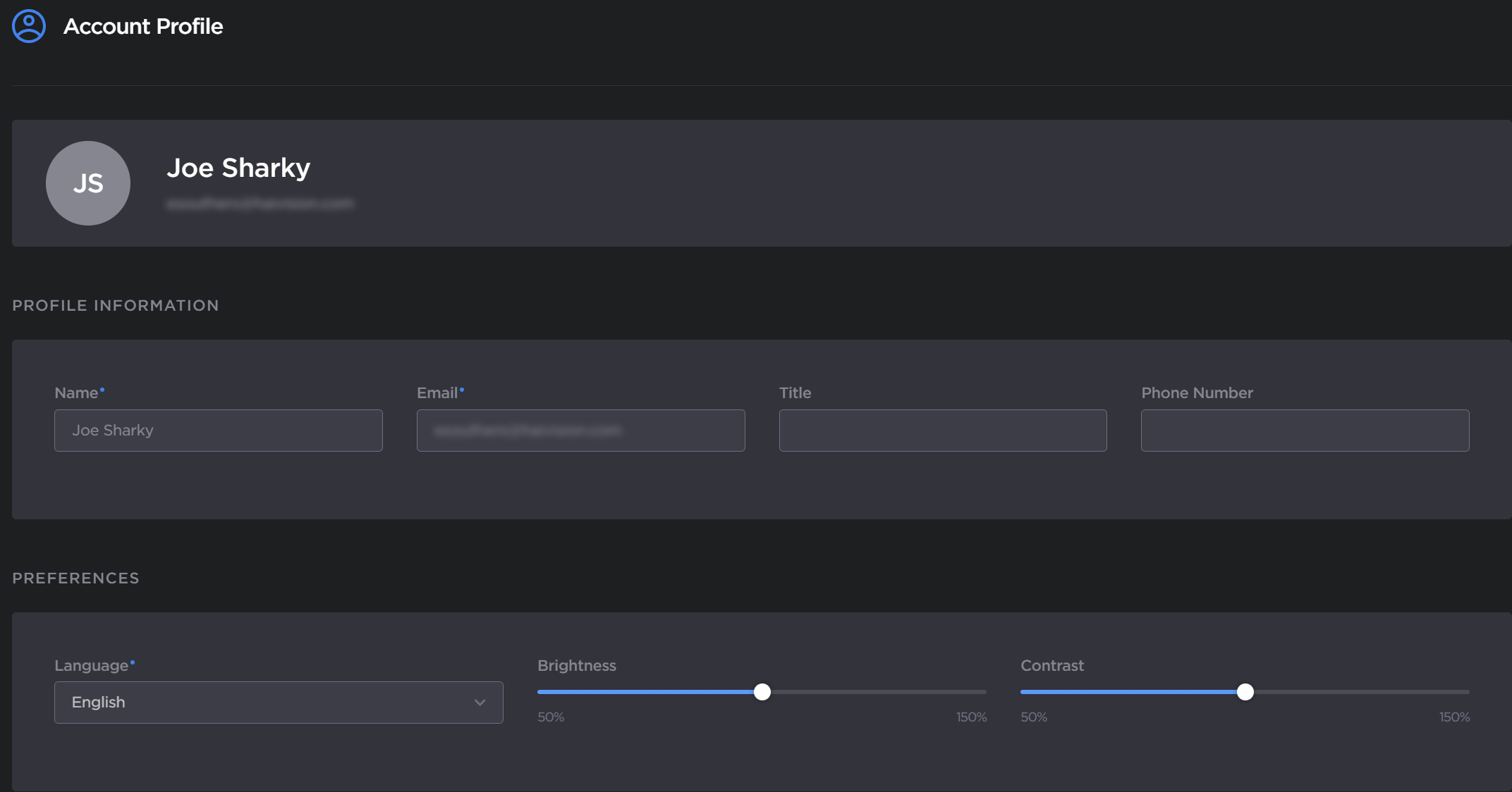 Account Profile