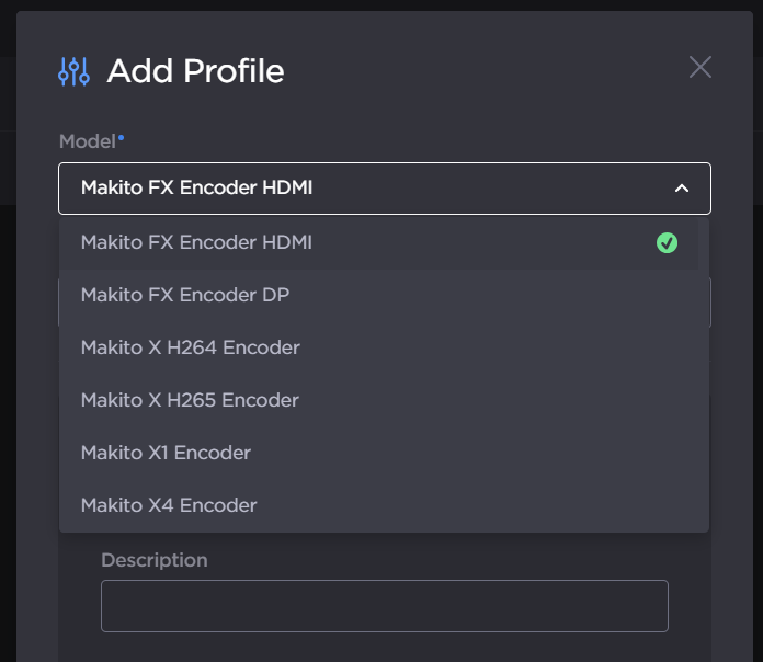 Add Profile dialog