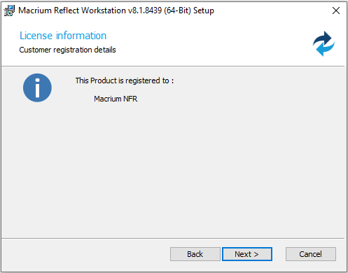 Macrium Reflect License Information