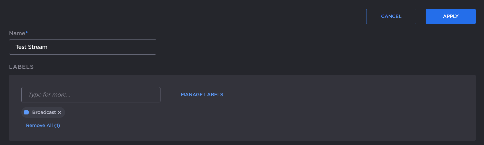 Apply Label