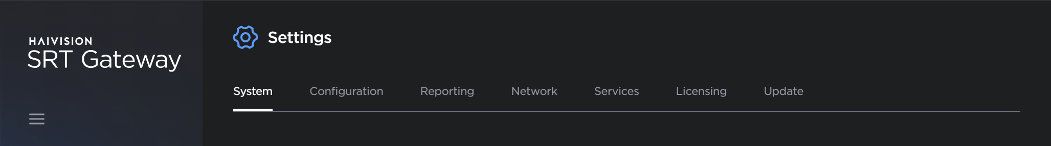 Settings Tabs