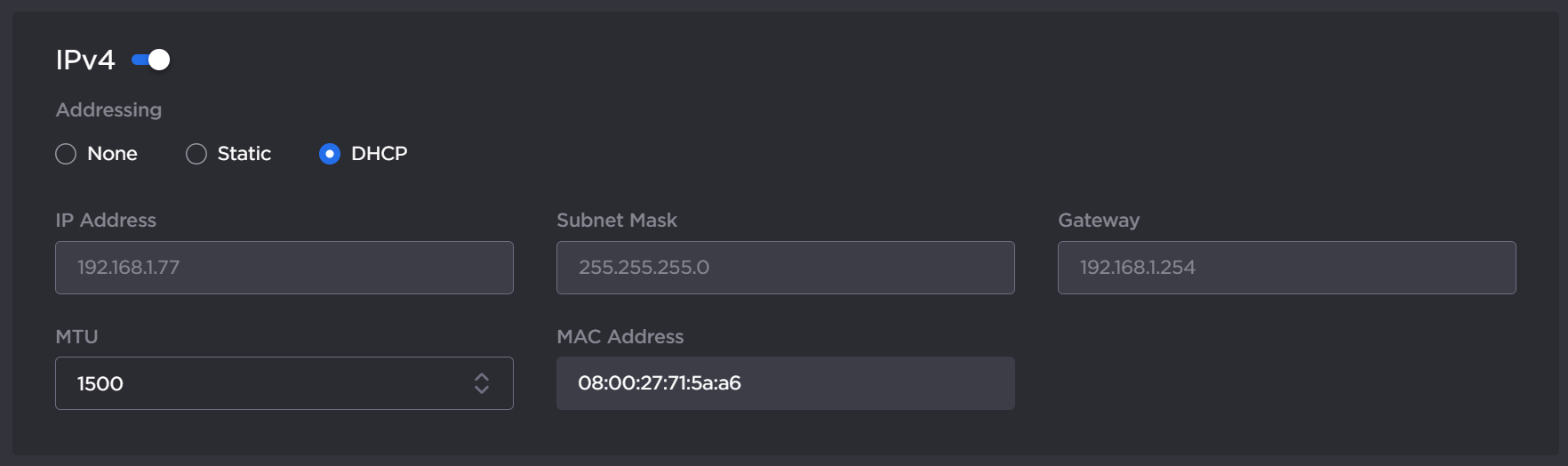 IPv4 Settings
