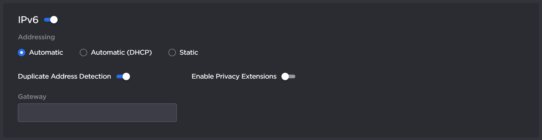 IPv6 Settings