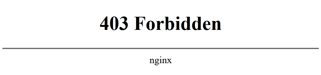 403 Forbidden