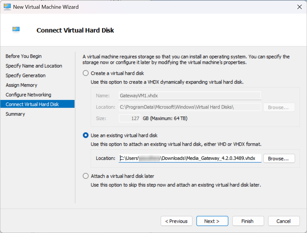 Use Virtual Hard Disk