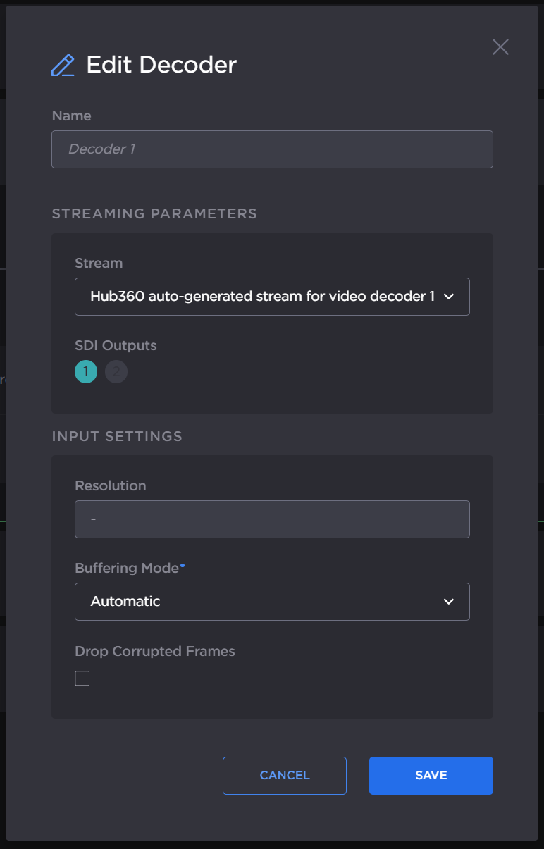 Edit Decoder Dialog
