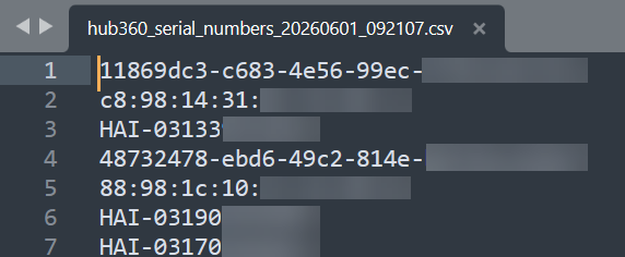 Serial Numbers