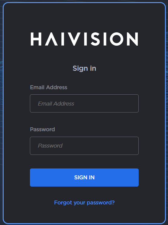Sign In Screen