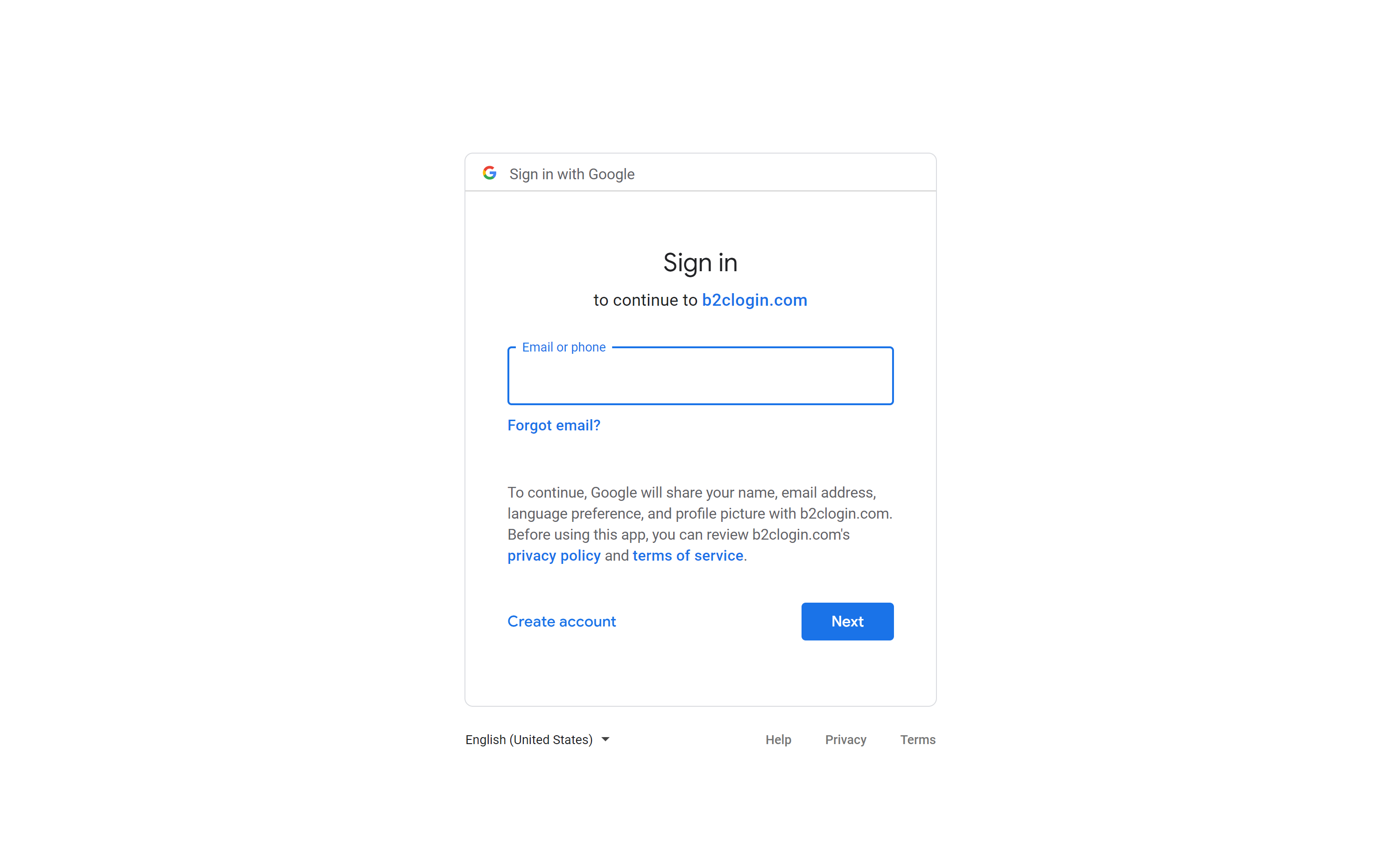 Sign in with Google screen.