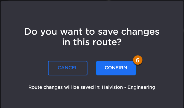 Labeled image of a pop-up confirmation message to save changes.