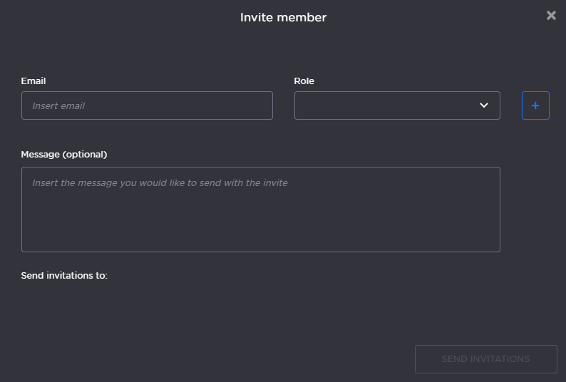 Invite Member Dialog