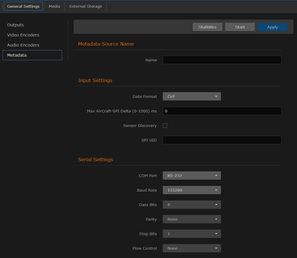 Metadata Detail View (showing Serial CoT Input)