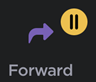 Forward Icon with Pause Symbol