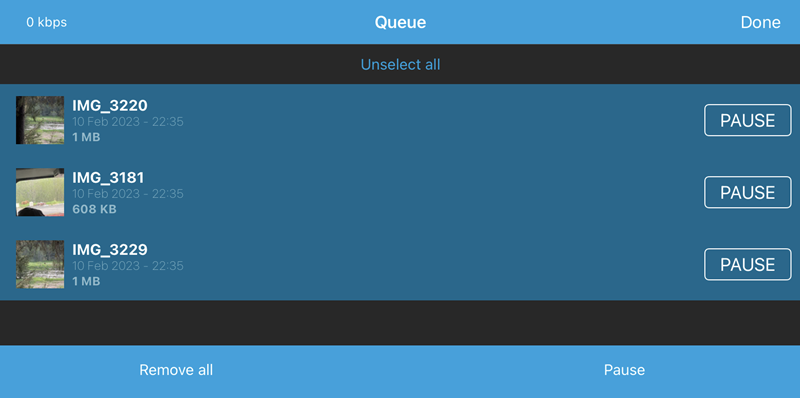 Forwarding Queue with Multiple Files Selected