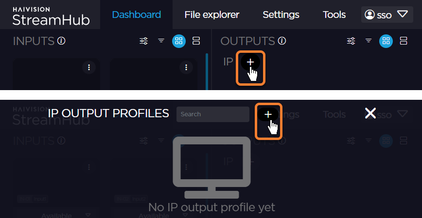 Add IP Output Profile