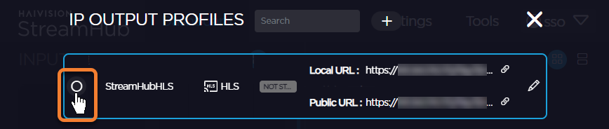 Output Profile List