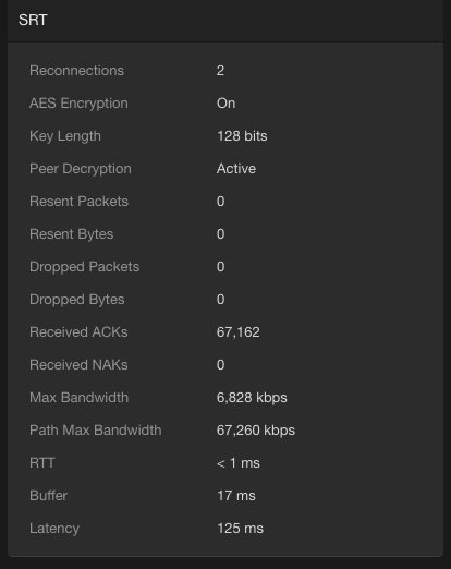 Makito X Encoder Example SRT Details