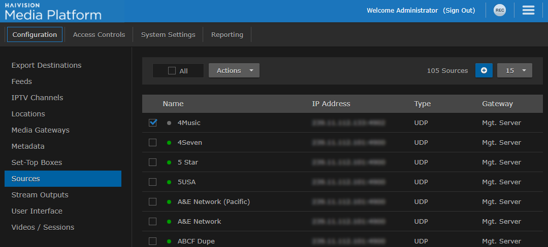 Example Admin Sources List