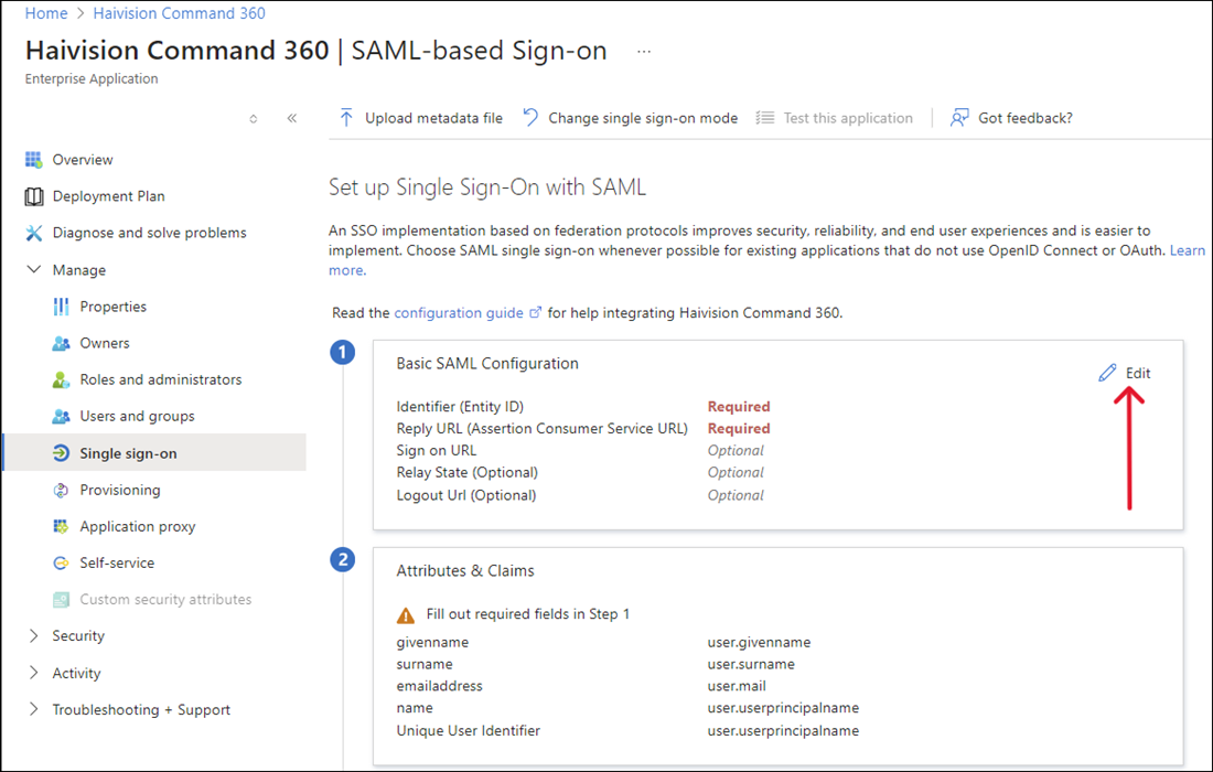 SAML Setup