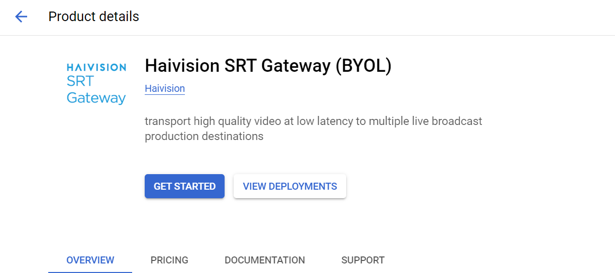 Gateway listing