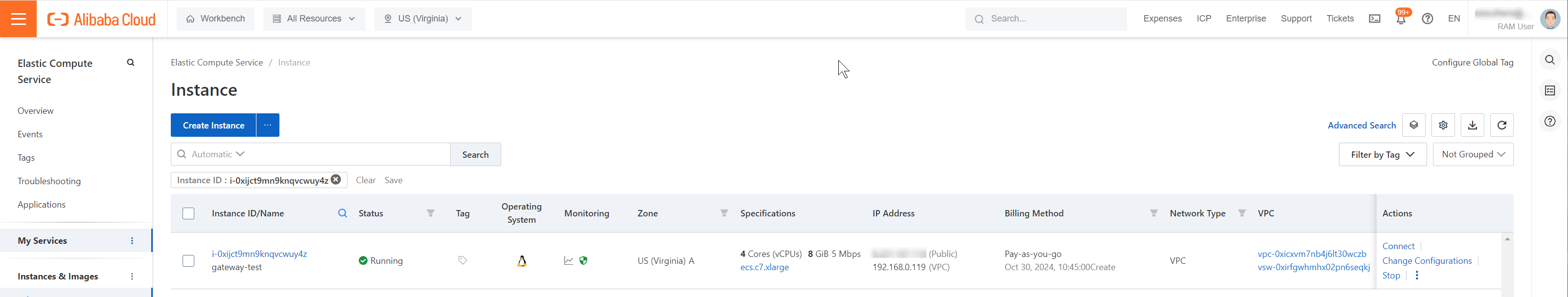 ECS Console